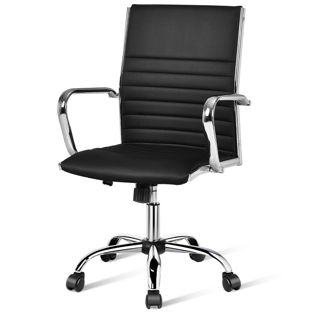 Height Adjustable Rolling High-Back Executive Chair for Home Office-Black