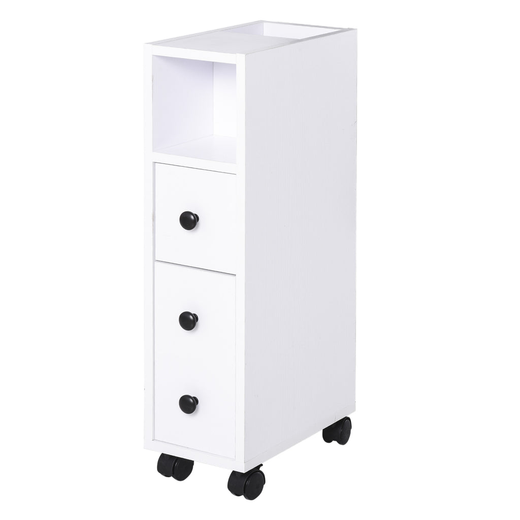 Particle Board Compact Bathroom Drawers White - Inspirely