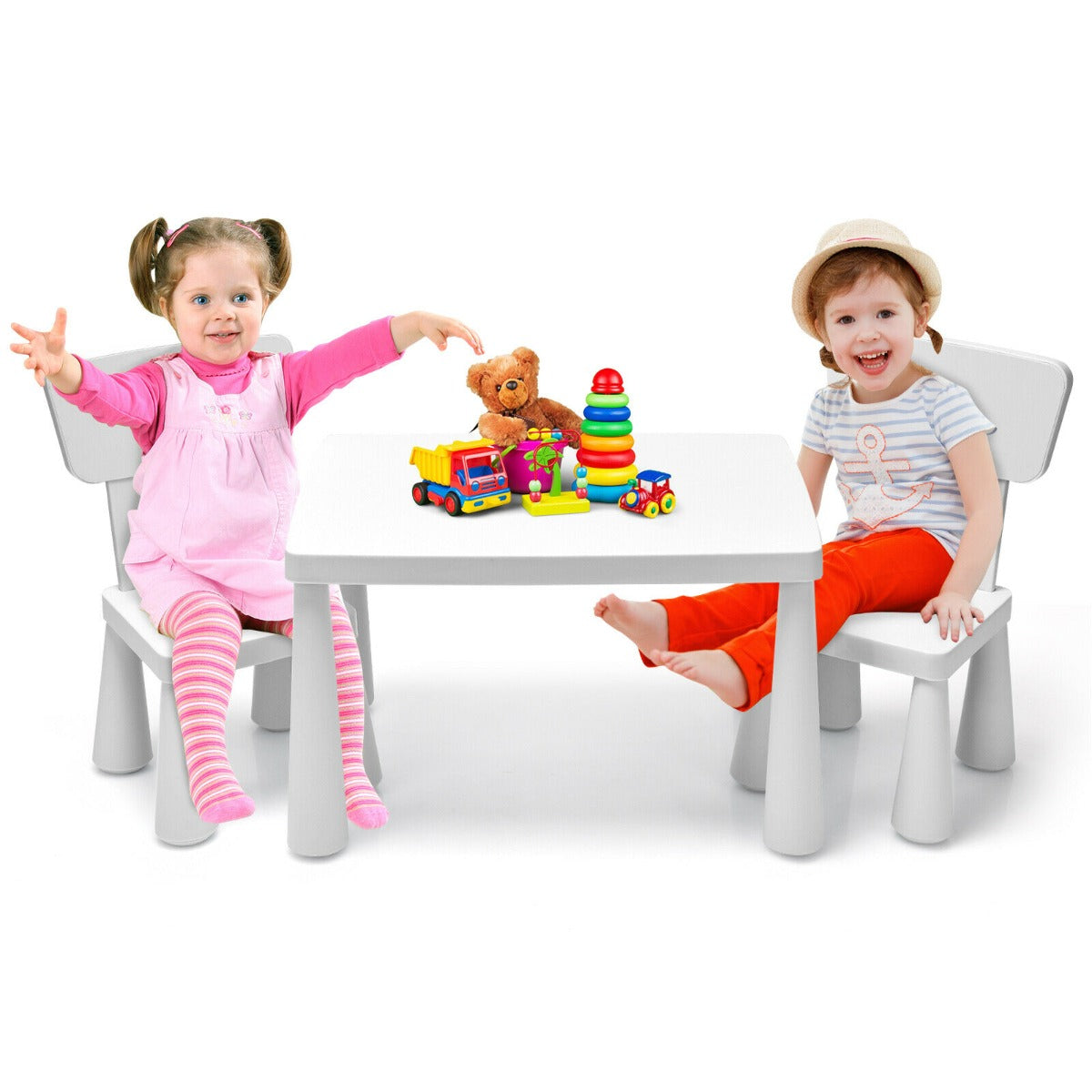Children's Multi Activity Table and Chair Set-White