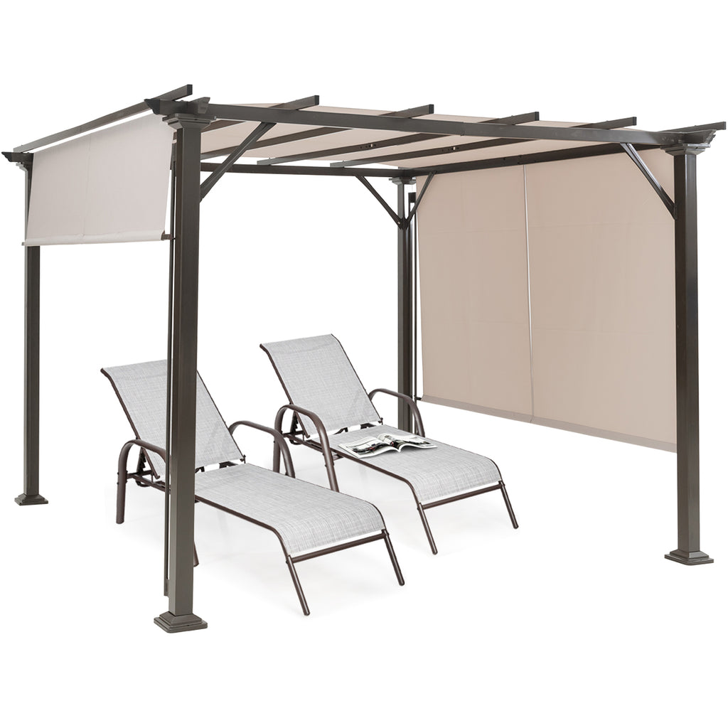 2PCS 16x4 Ft Universal Replacement Canopy for Pergola Structure-Beige