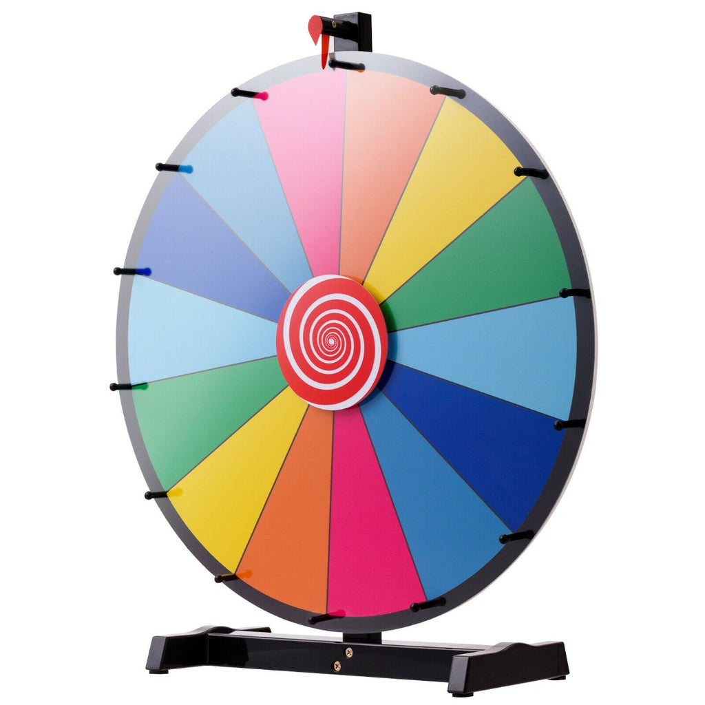 18" Colour Prize Wheel with Dry Erase and Metal Stand for Party