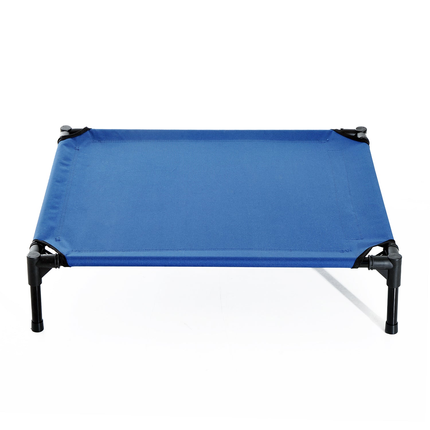 PawHut Elevated Pet Bed Portable Camping Raised Dog Bed w/ Metal Frame Blue (Medium) - Inspirely