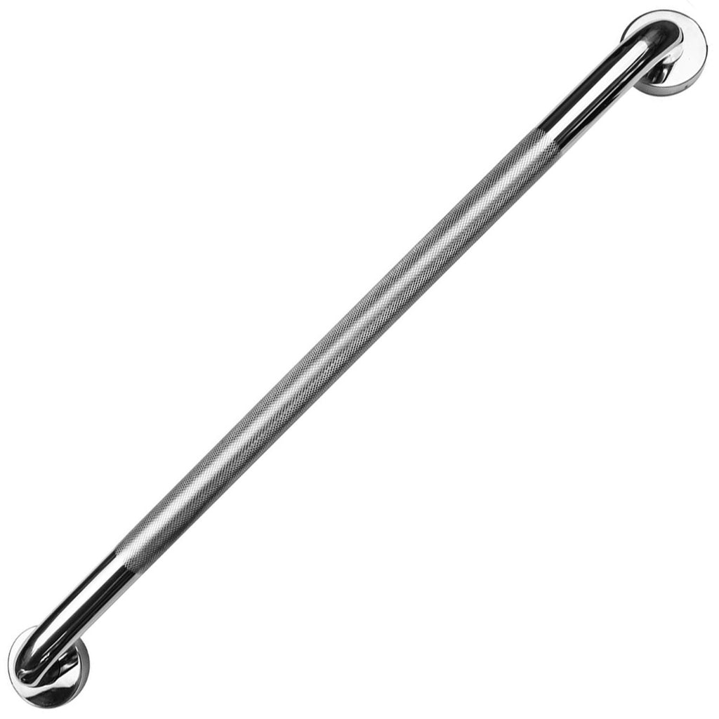 Stainless Steel Grab Bar with Knurled Grip - 60cm