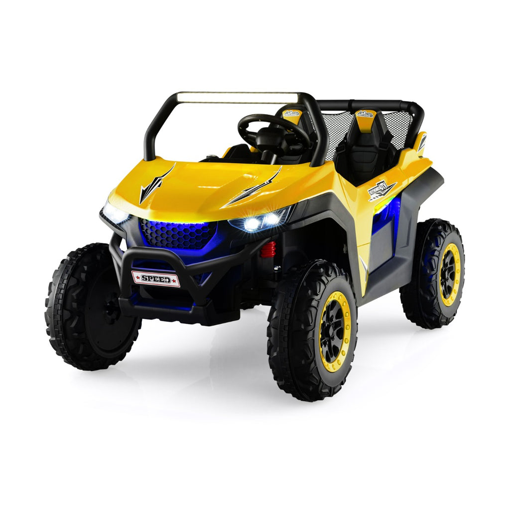 12V Battery Powered Electric Car 2-Seater Kids Ride on UTV-Yellow