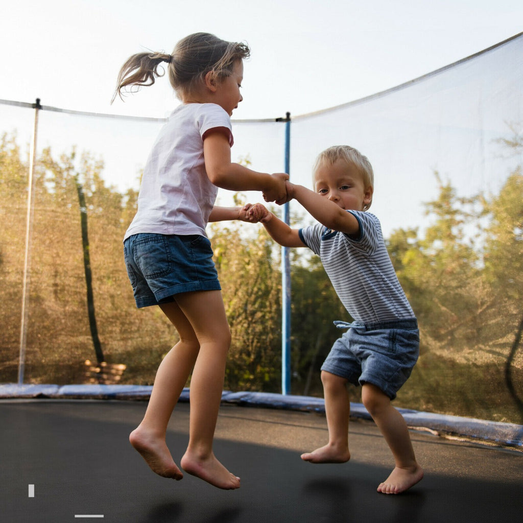 8/10/12FT Outdoor Trampoline with Enclosure Net and Ladder-12FT