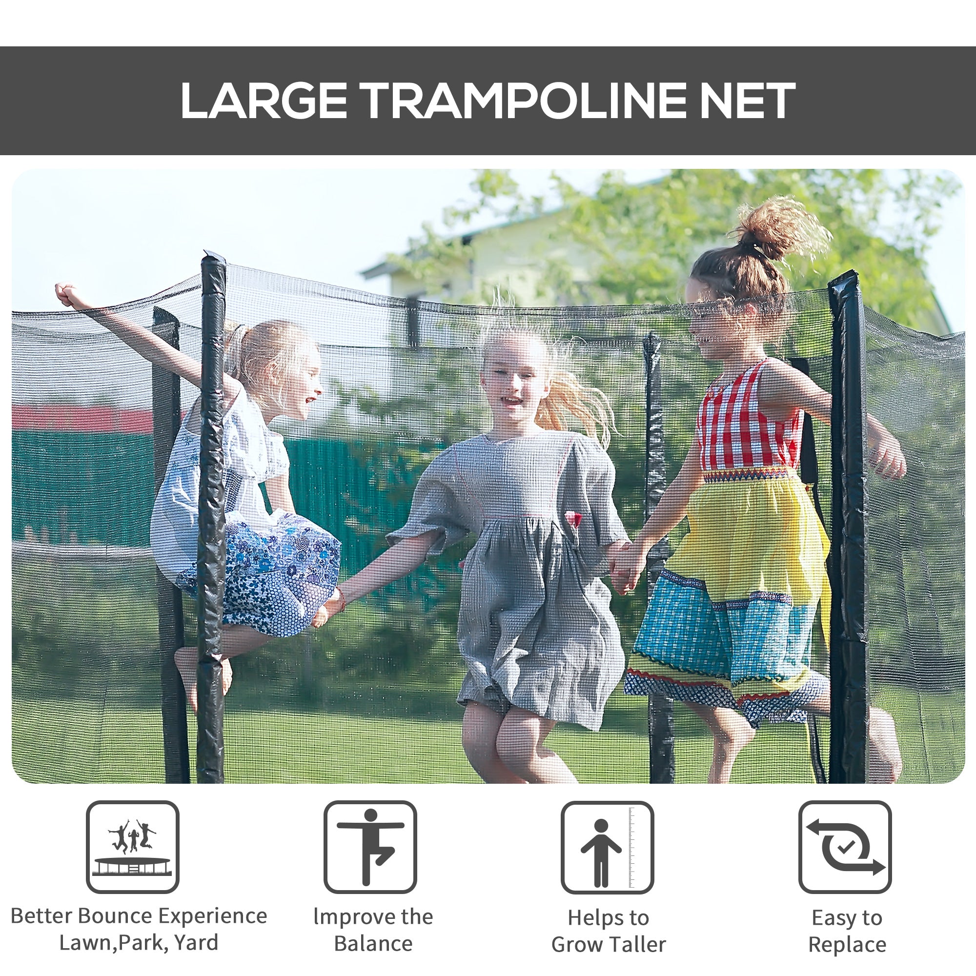 Homcom  8ft Trampoline Replacement Net