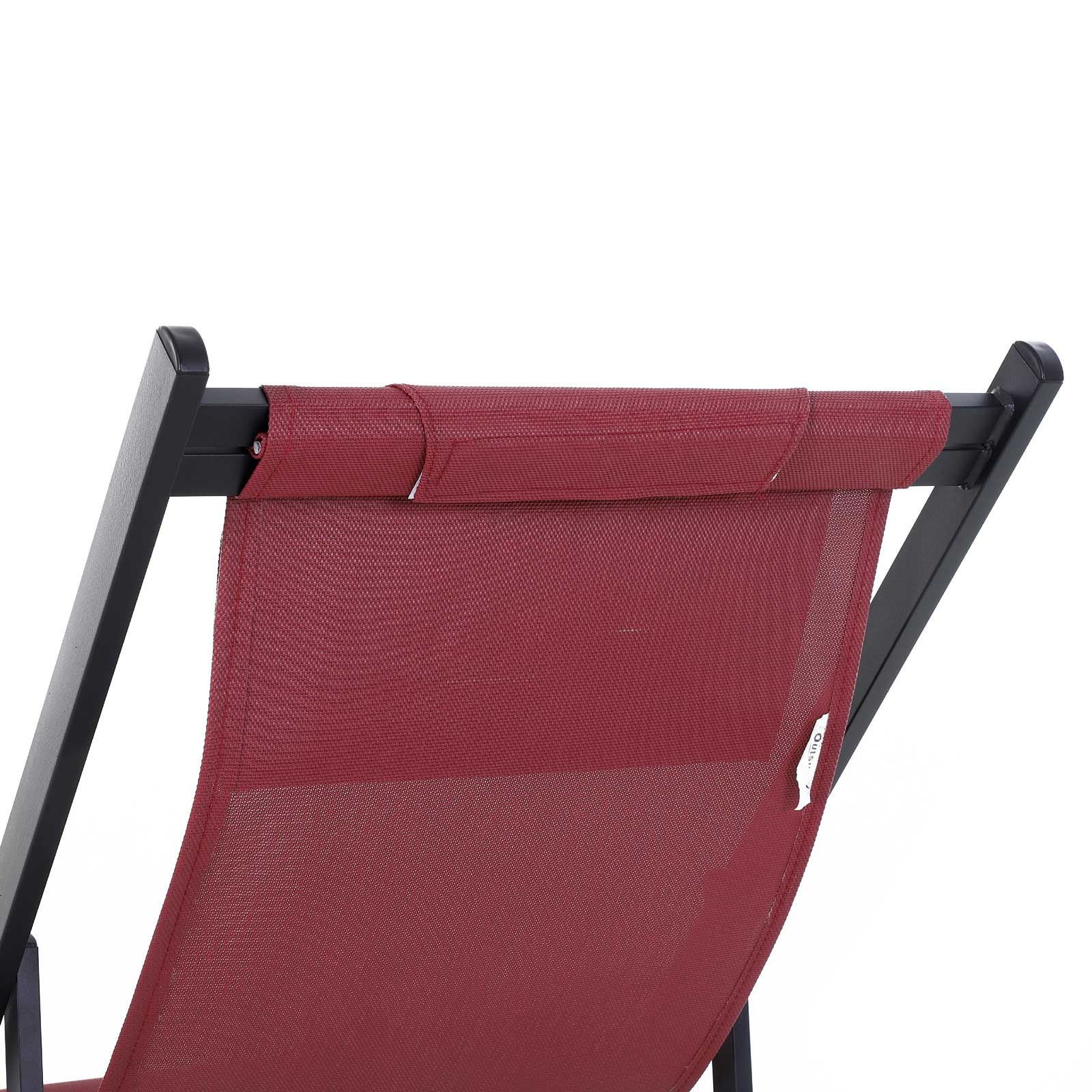 Outsunny Set of 2 Folding Garden Beach Deck Chairs Deckchairs Seaside Folding Garden Patio Lounger, Red - Inspirely