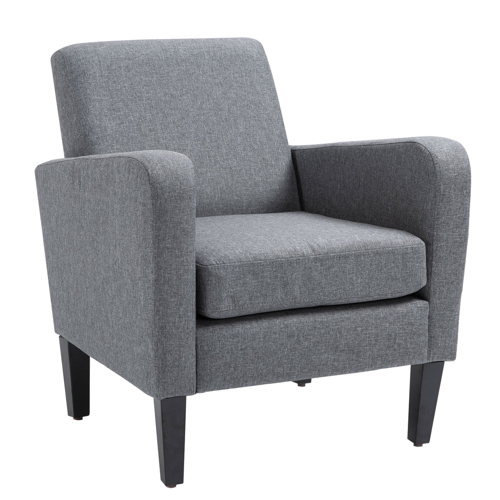 HOMCOM Linen Single Armchair, with Padded Seat - Grey